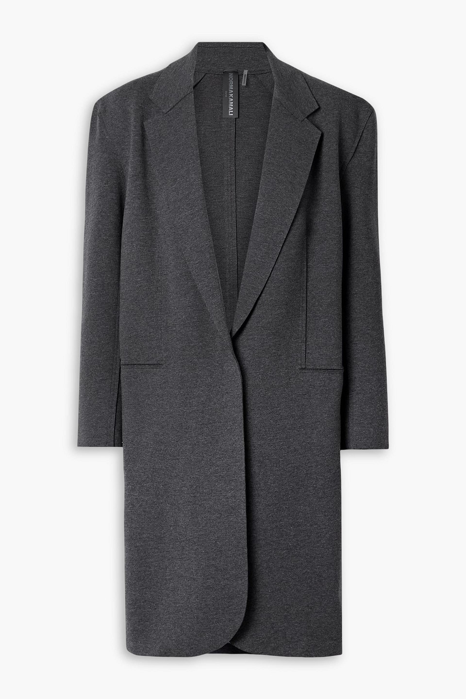 norma kamali - oversized cotton-blend blazer - gray - fr 36