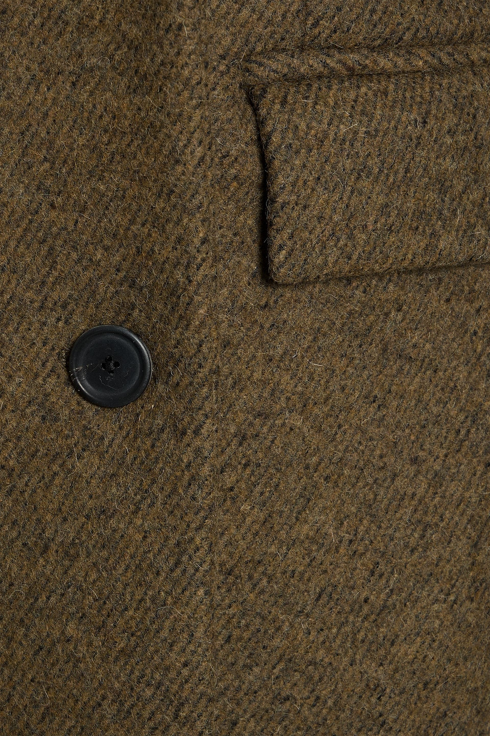 Rohe Double-breasted Wool-blend Felt Coat In Brown