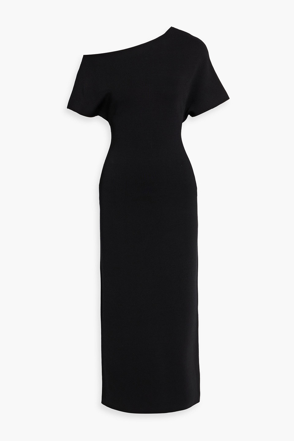 róhe - off-the-shoulder knitted midi dress - black - de 32
