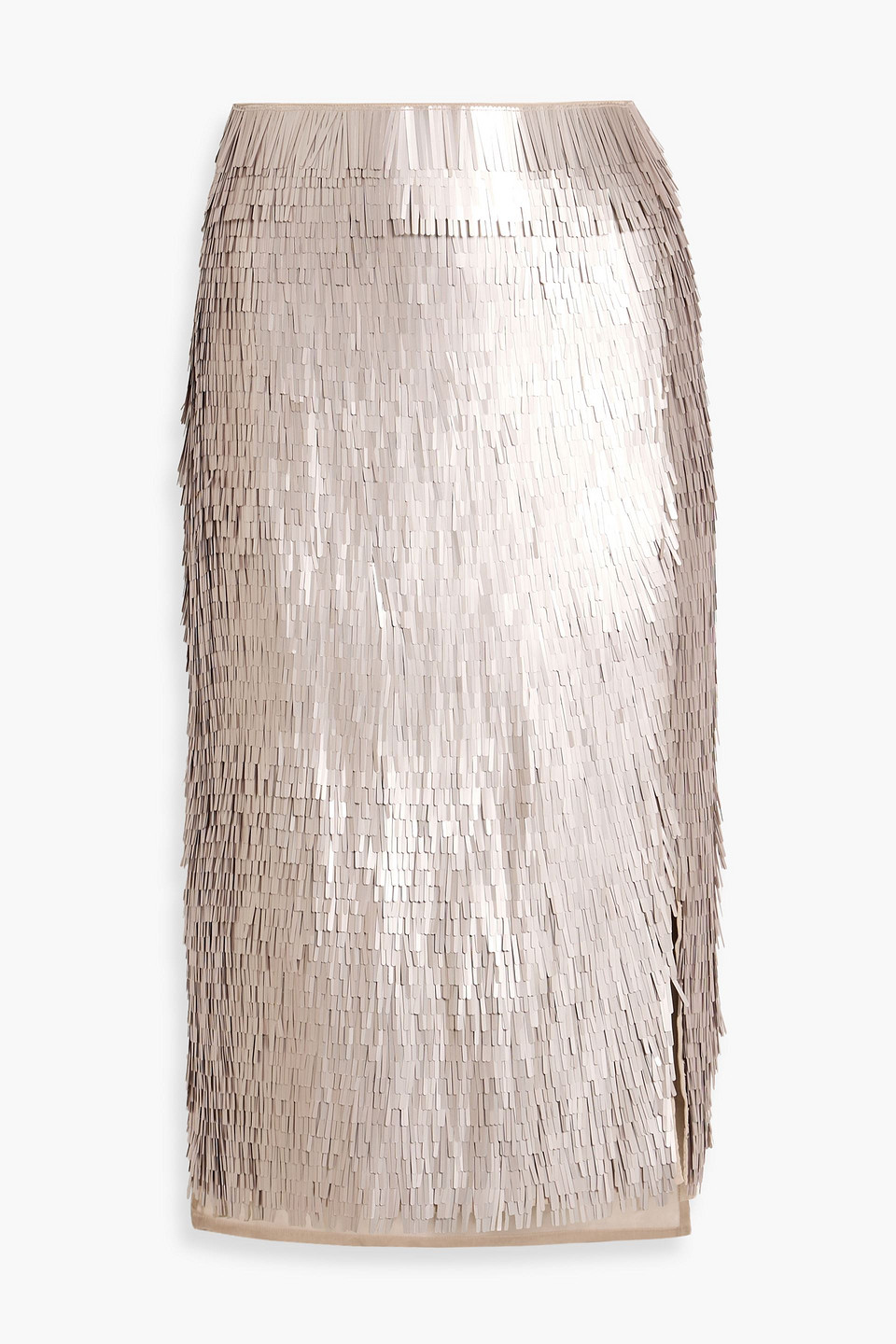 róhe - sequined georgette skirt - metallic - de 36