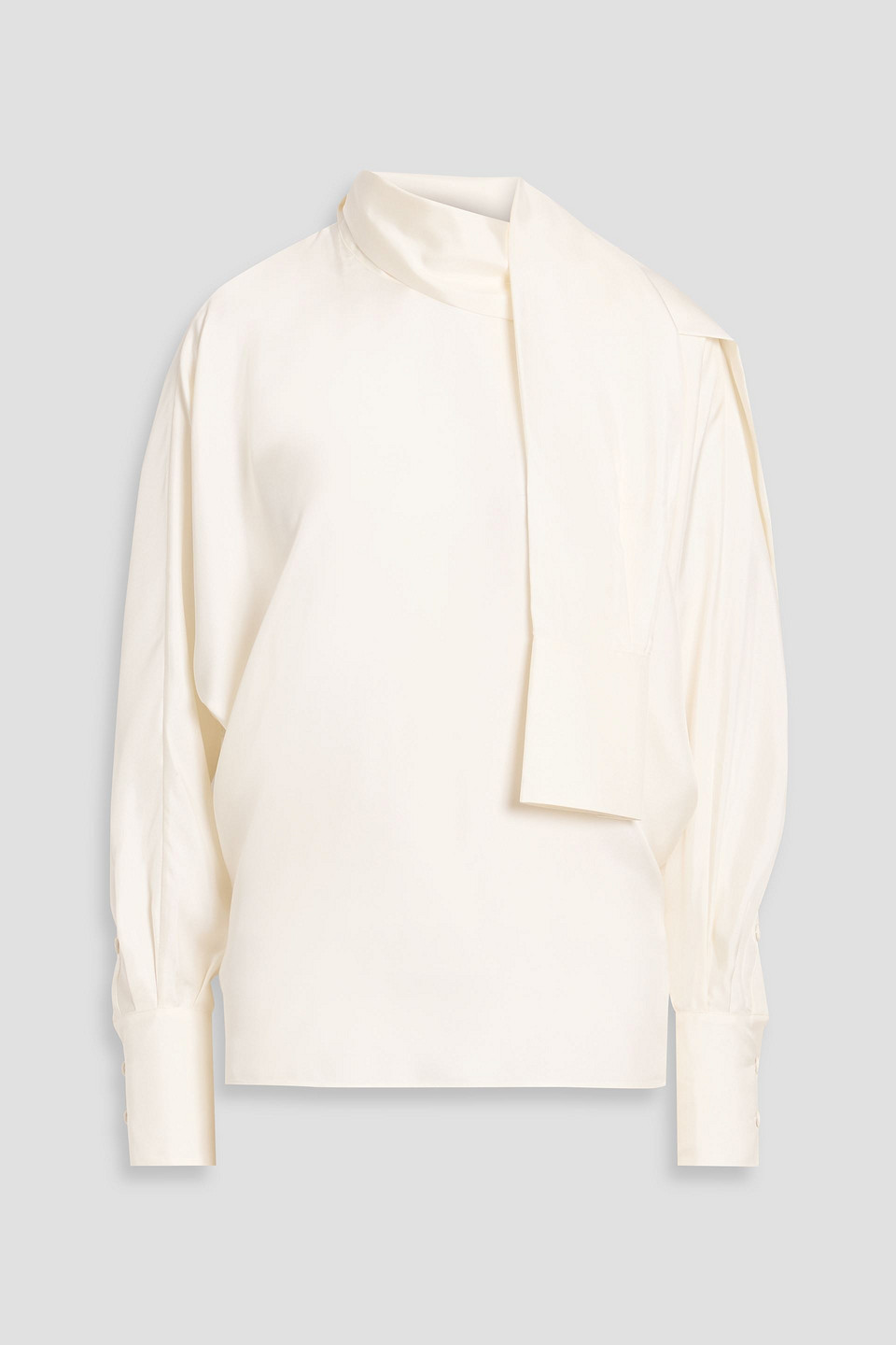Rohe Tie-neck Silk-twill Blouse In White