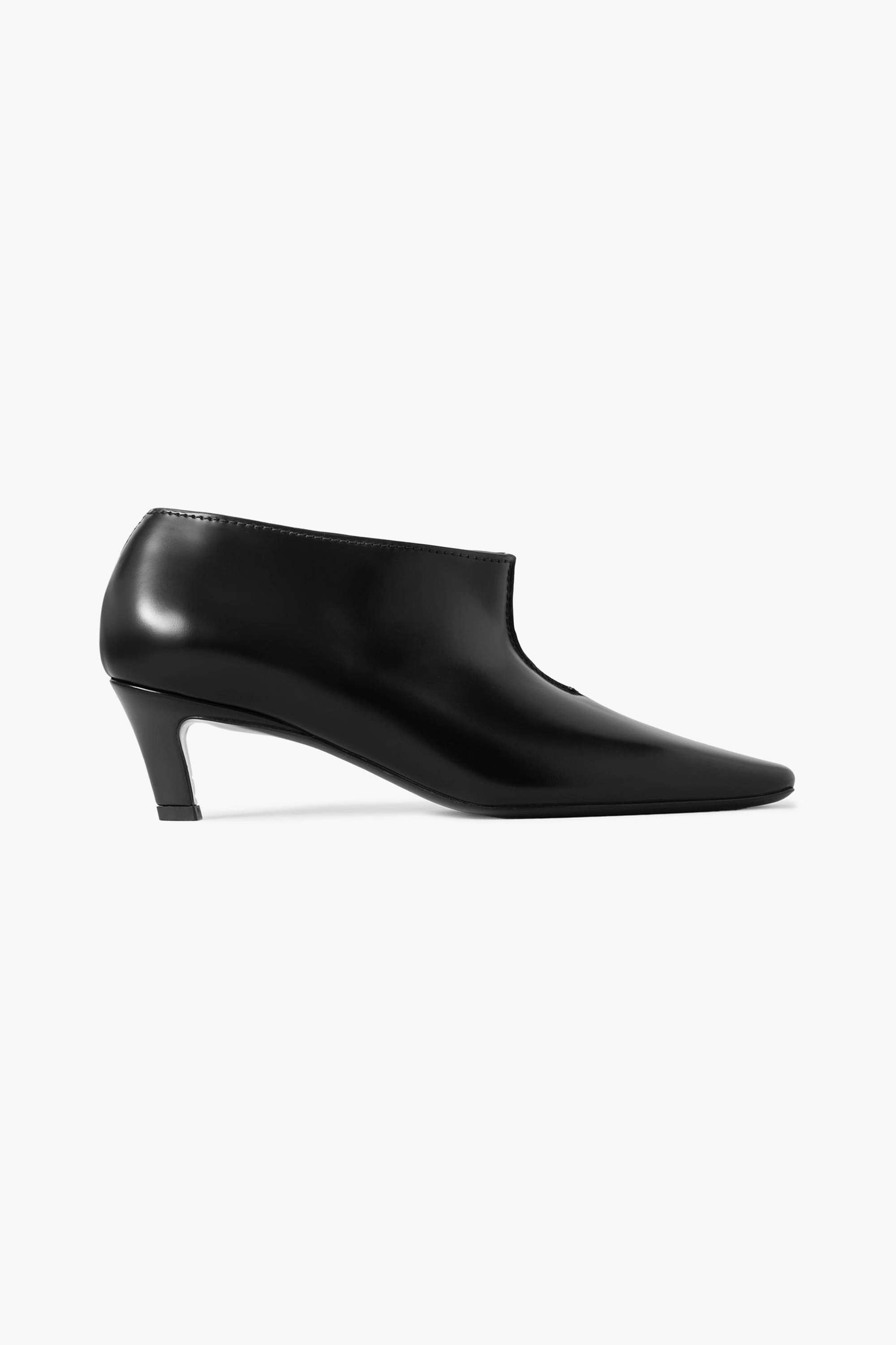TOTEME The Wide Shaft glossed-leather ankle boots