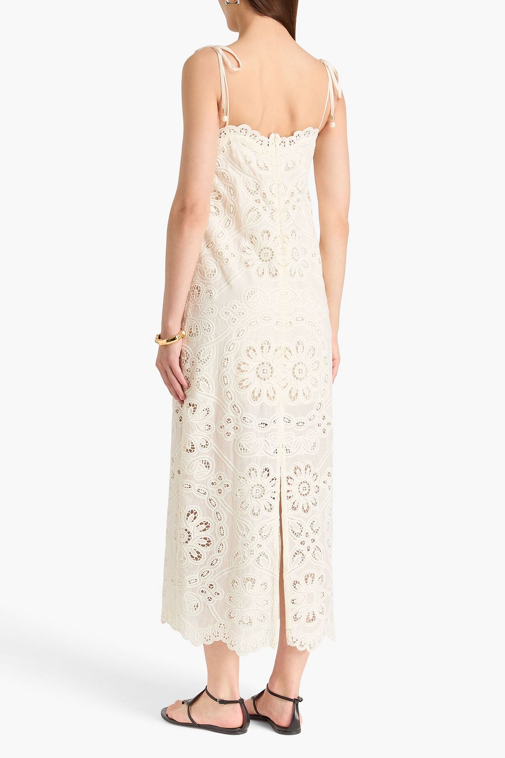 ZIMMERMANN Scalloped broderie anglaise cotton midi dress | THE OUTNET ZIMMERMANN Scalloped broderie anglaise cotton midi dress | THE OUTNET
