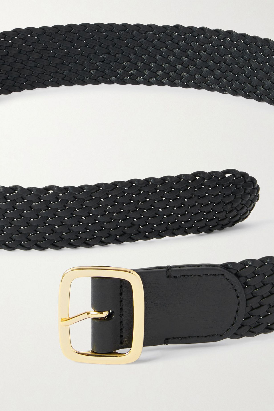  Anderson's - Gürtel Aus Geflochtenem Leder - Schwarz - 65 Cm 