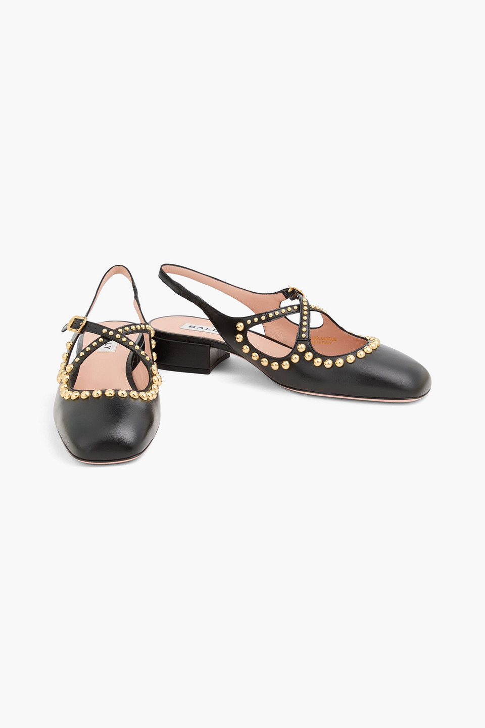  Bally - Blariska 30 Studded Glossed-leather Pumps - Black - Eu 41 