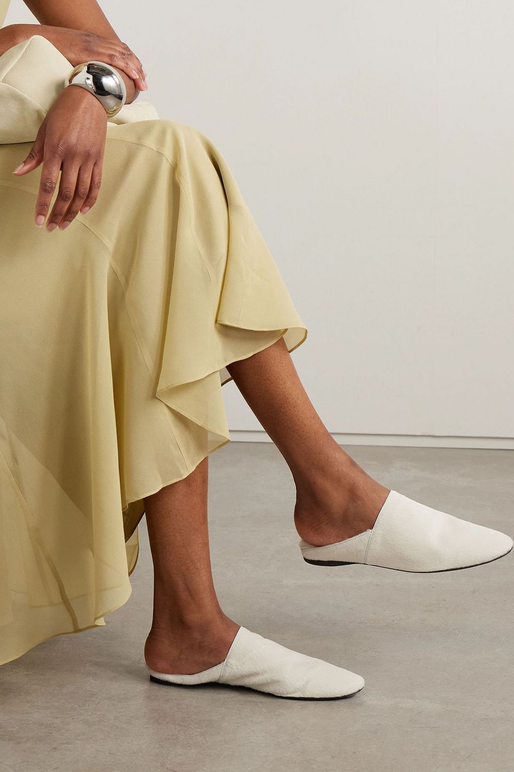 TOVE Pascale calf hair slippers | THE OUTNET