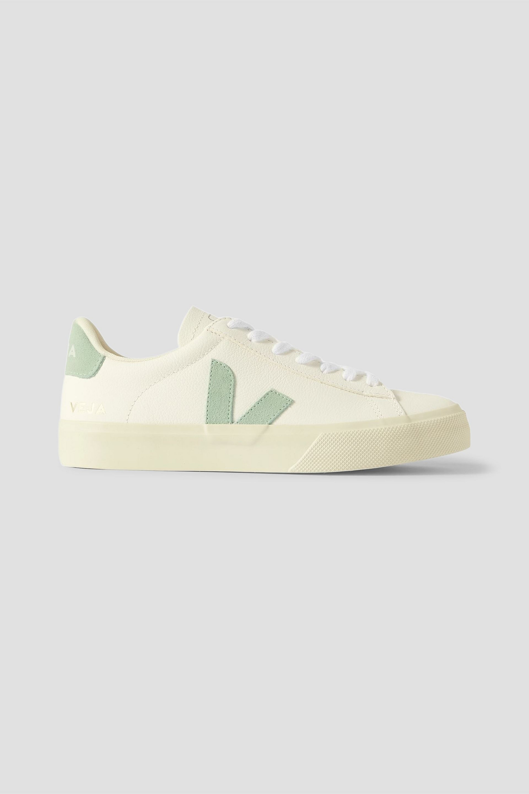 Veja Campo suede-trimmed leather sneakers