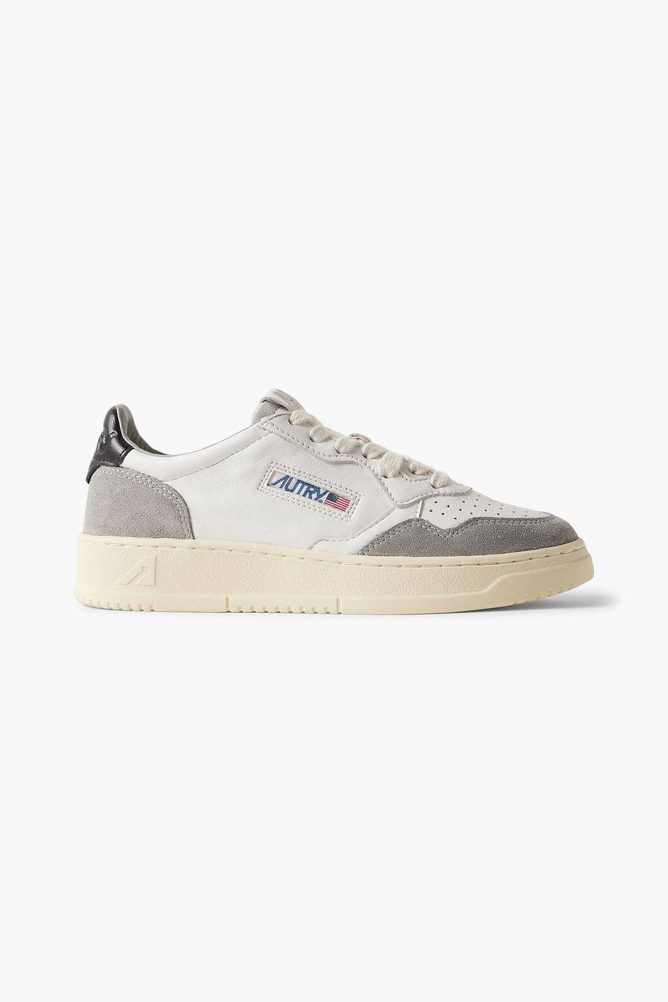 autry - medalist low leather and suede sneakers - gray - eu 35