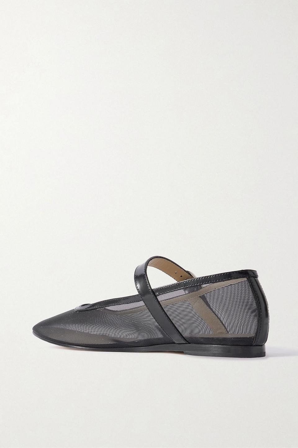 Le Monde Beryl Womens Black Round-toe Trimmed Mesh And Patent-leather Mary Jane Courts Eur 41 / 8 Uk In Multi
