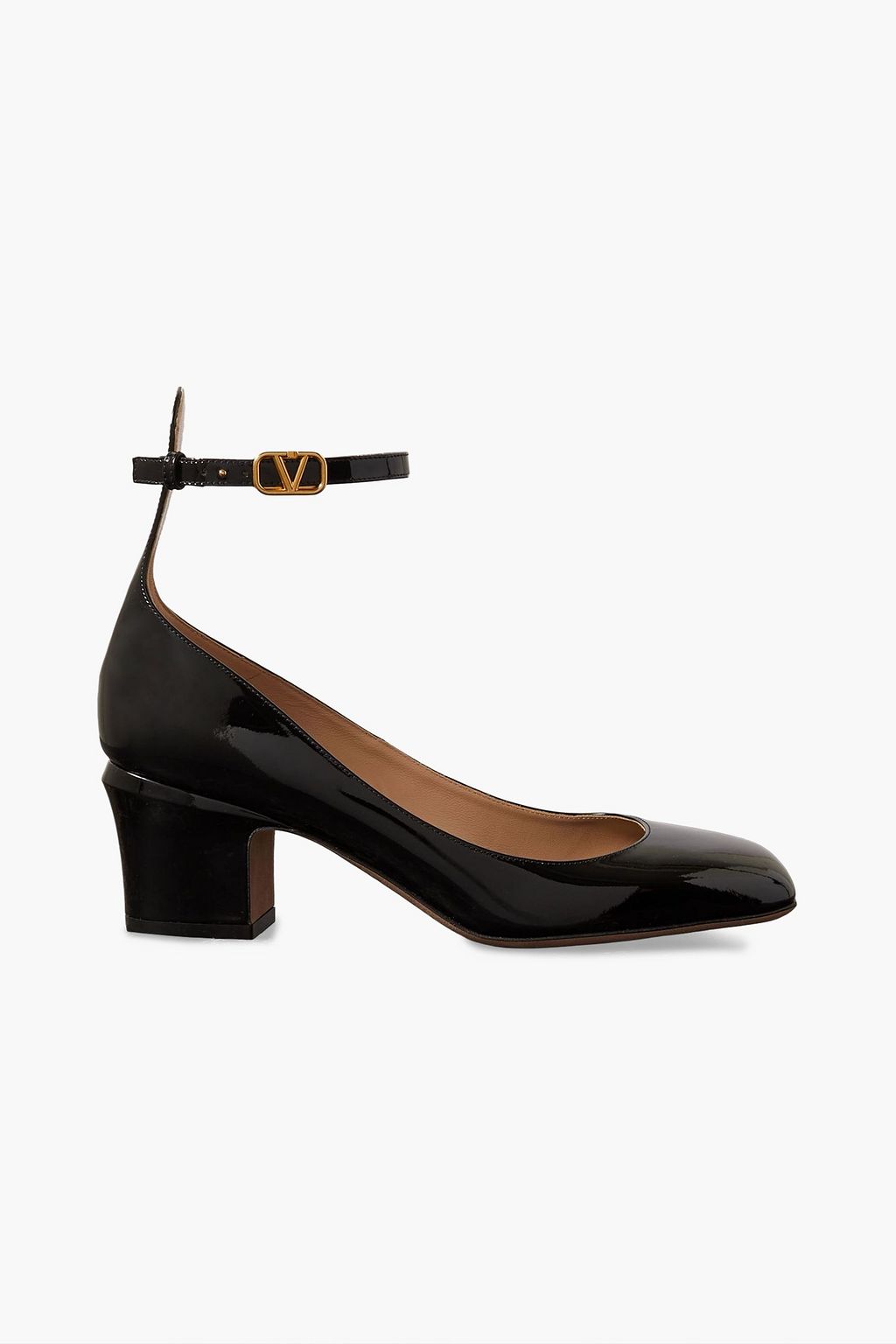 VALENTINO GARAVANI Tan-Go 60 patent-leather pumps | THE OUTNET