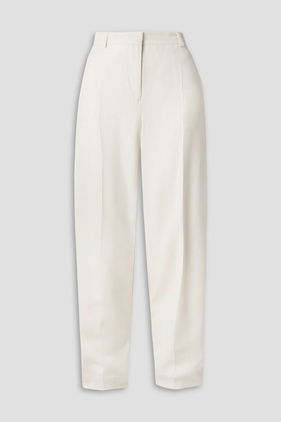 toteme - crepe tapered pants - white - eu 32