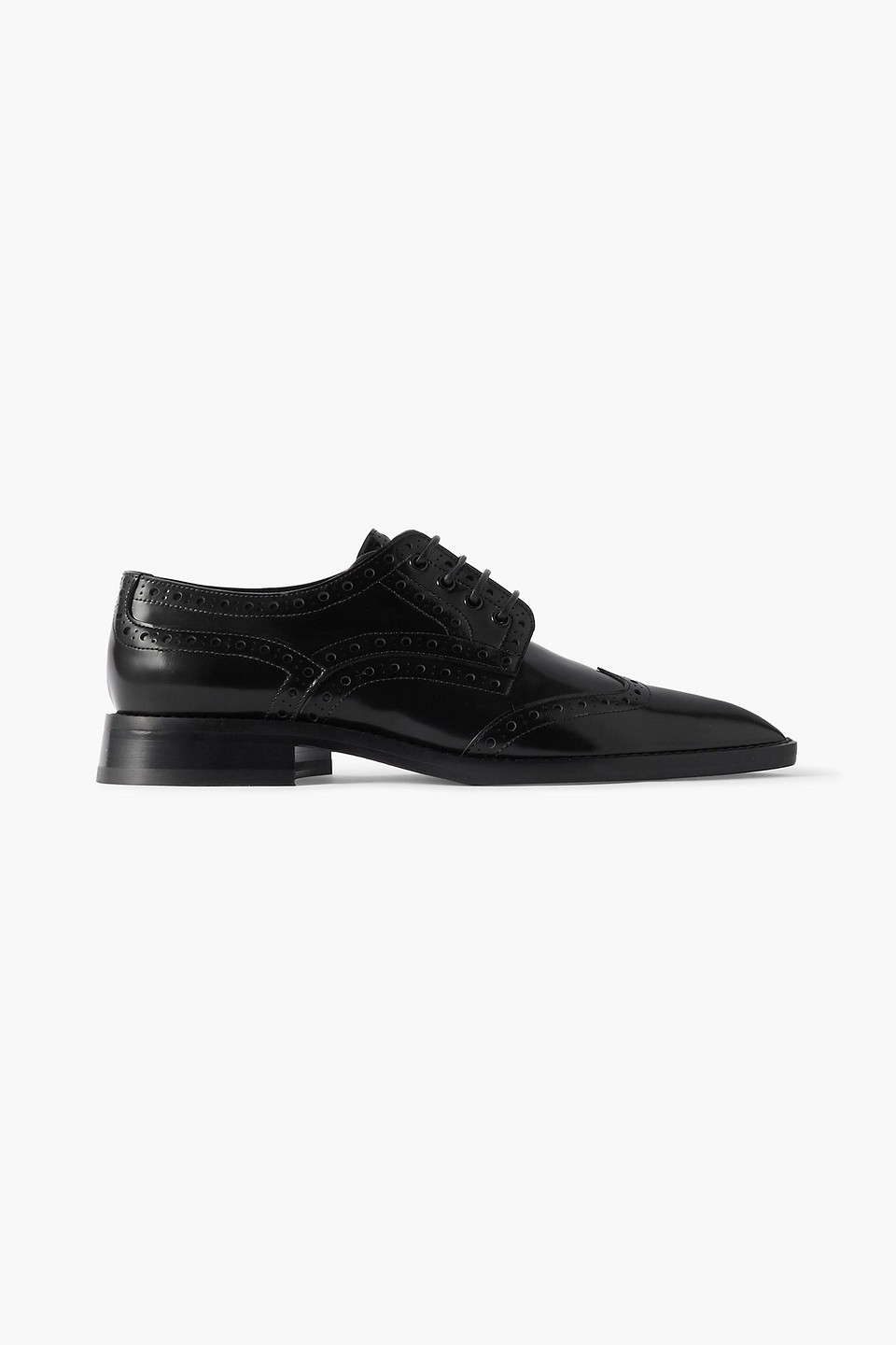 Victoria Beckham Leather Brogues In Black