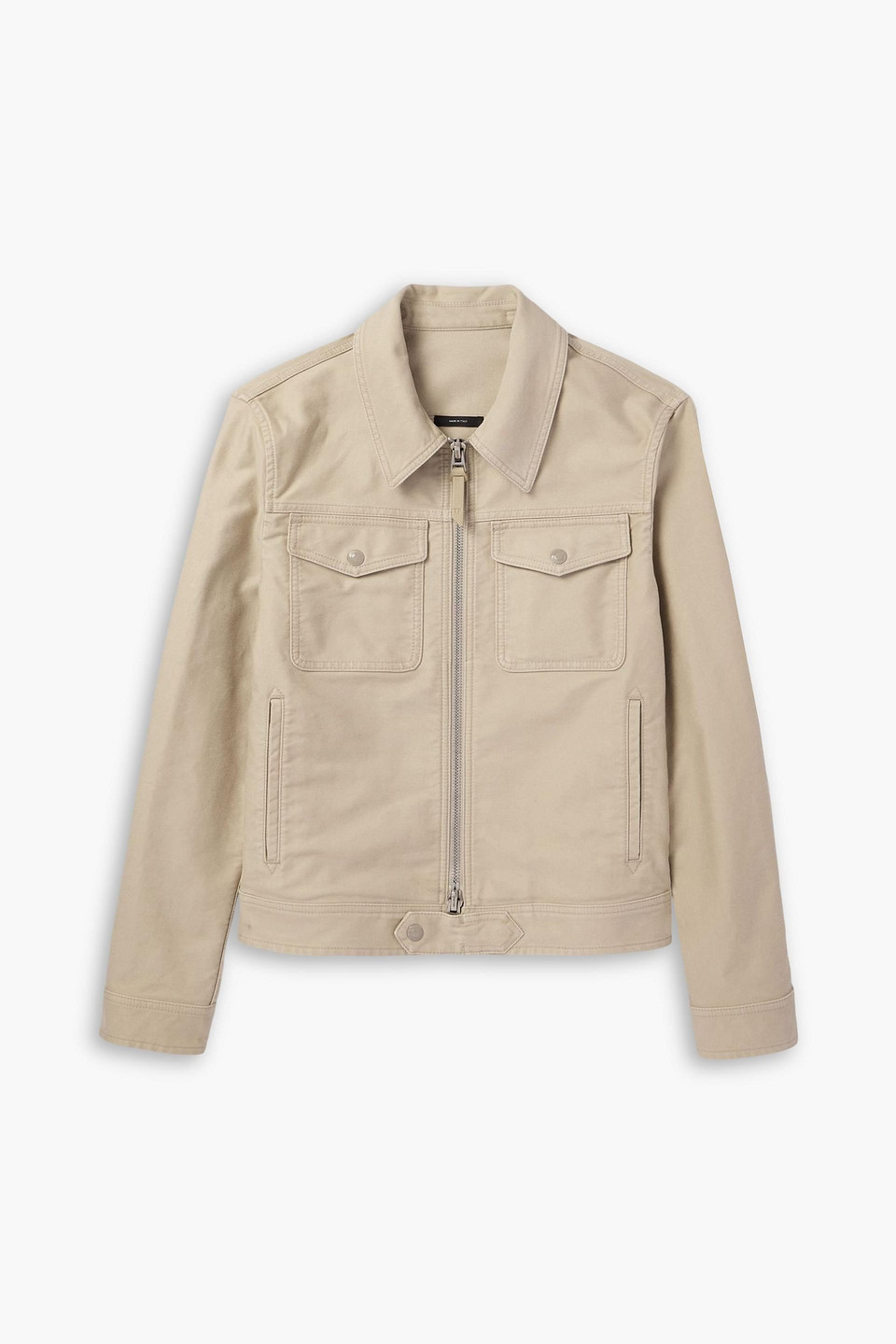 tom ford - slim-fit cotton-twill jacket - neutral - it 58