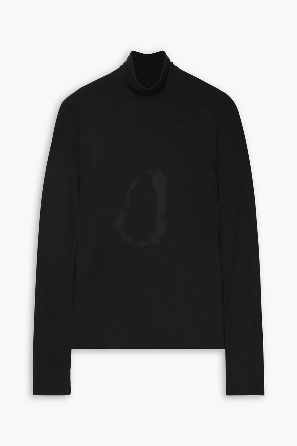 jil sander - crepe turtleneck top - black - fr 34