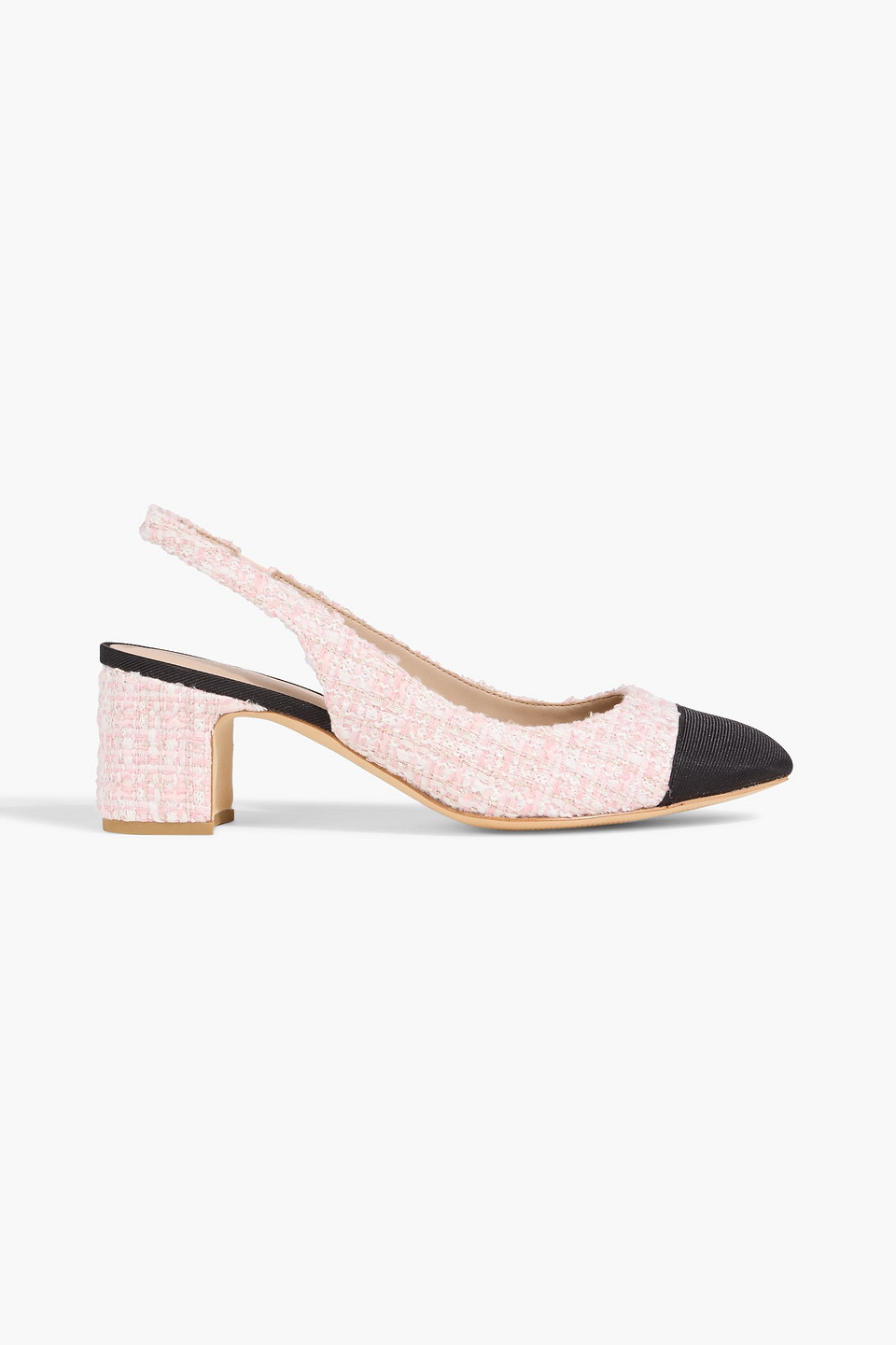 stuart weitzman - milla 55 tweed slingback pumps - pink - us 7
