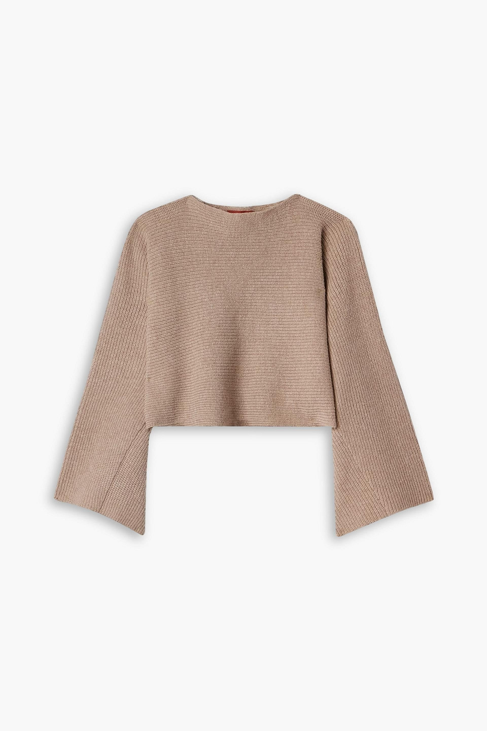 altuzarra - trip cropped ribbed merino wool and cashmere-blend sweater - neutral - m