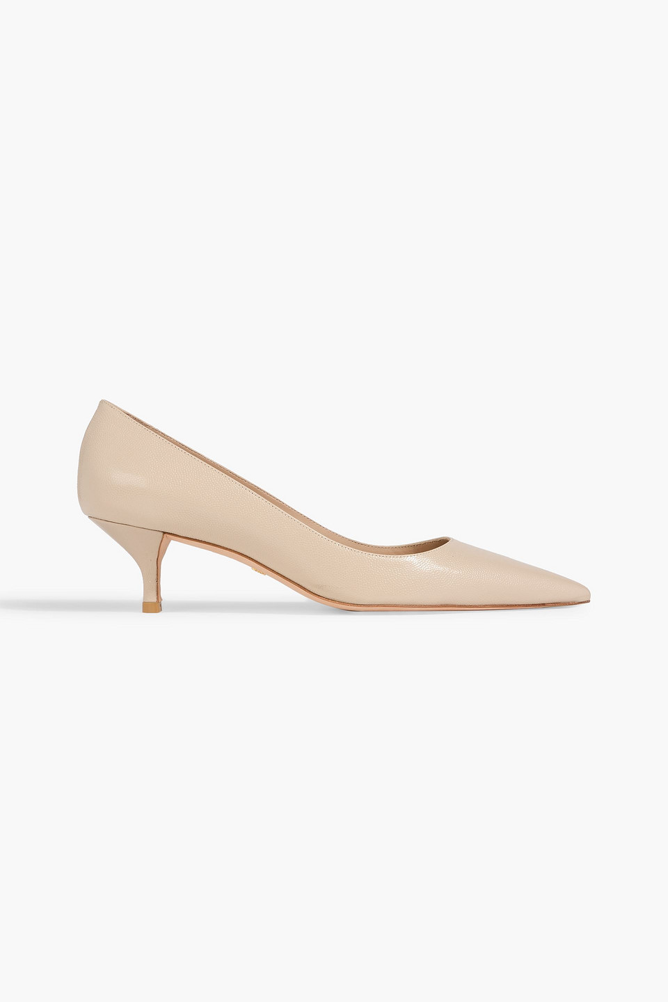 stuart weitzman - stuart pebbled-leather pumps - neutral - us 9