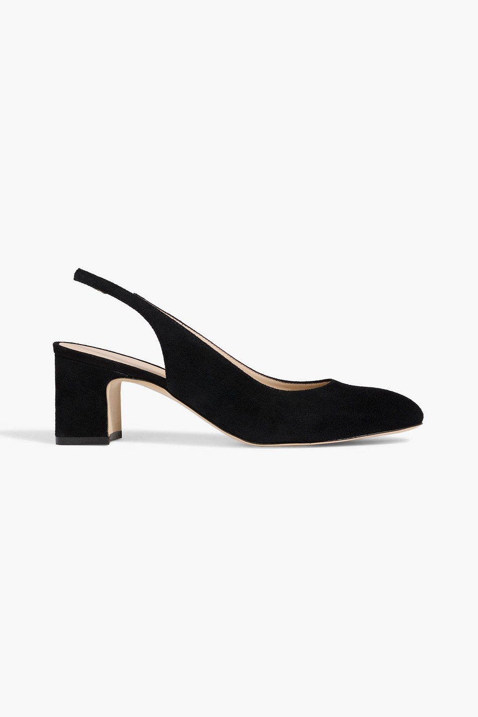 stuart weitzman - milla 55 suede slingback pumps - black - us 6.5