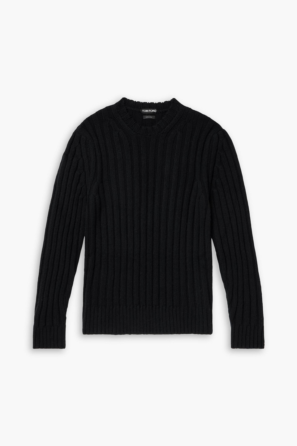 tom ford - ribbed cashmere sweater - black - it 52