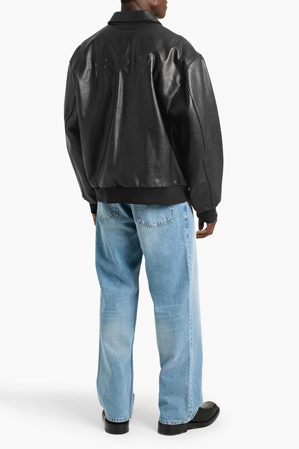 Frame Leather Biker Jacket In Black