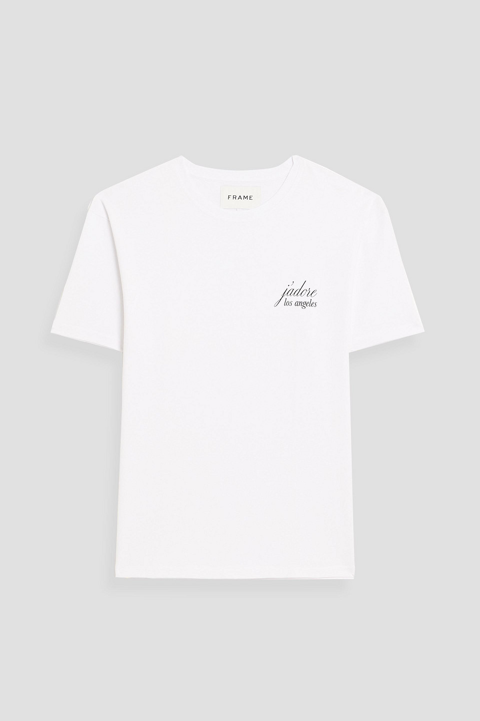 frame - printed cotton-jersey t-shirt - white - m