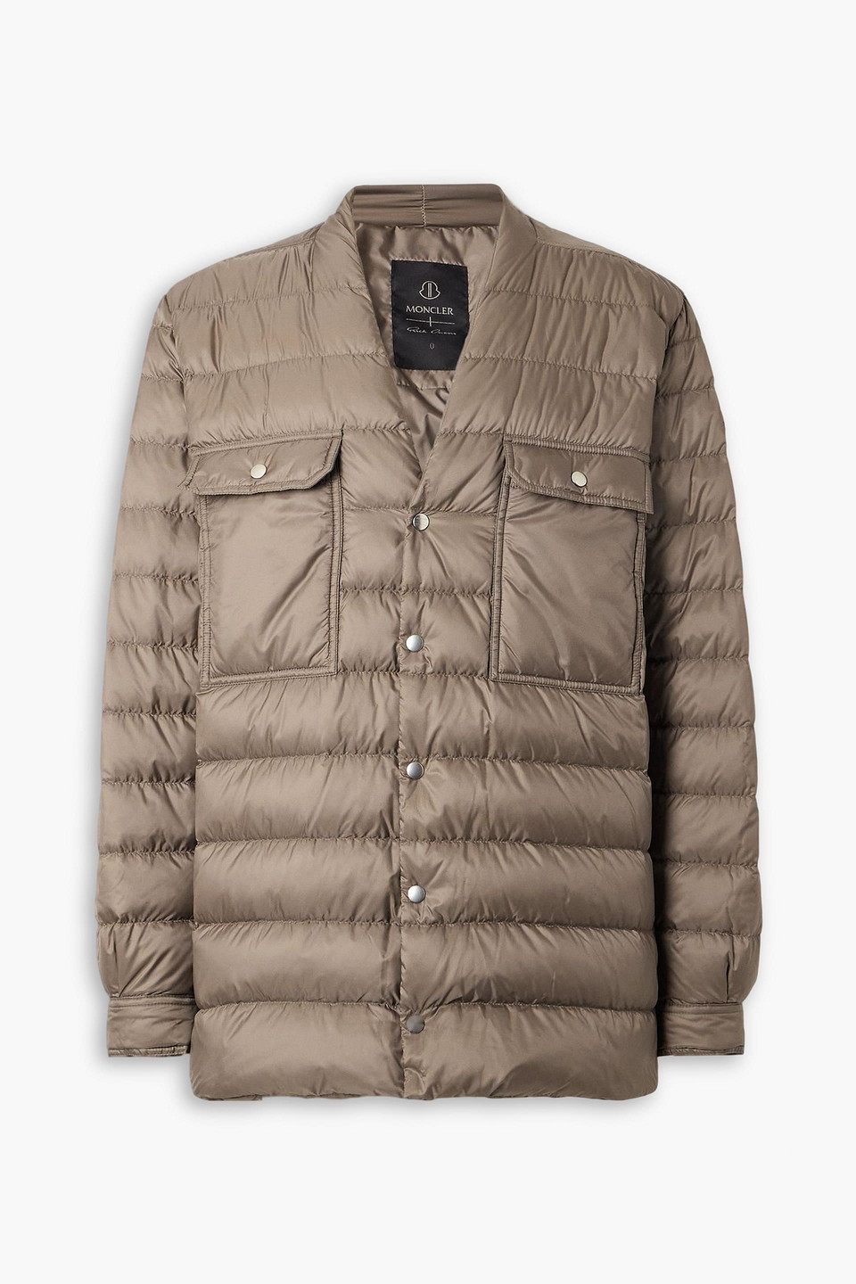 moncler - quilted shell down jacket - neutral - it 46