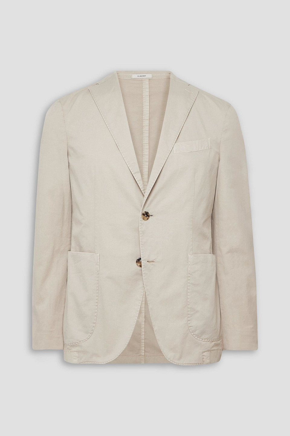 boglioli - unstructured garment-dyed cotton-blend twill suit jacket - white - it 50
