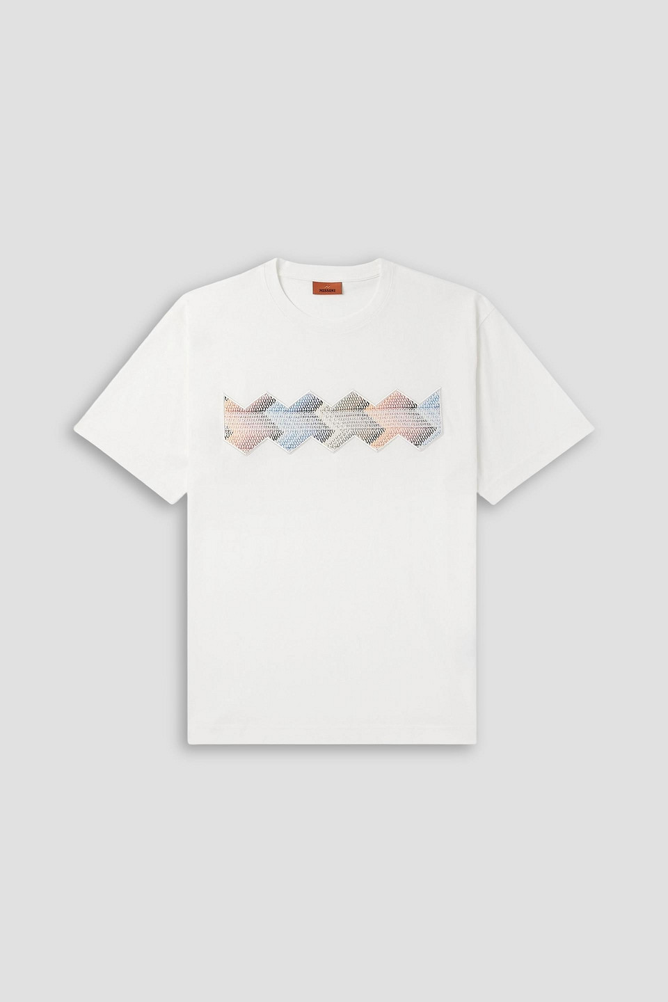 missoni - embroidered cotton-jersey t-shirt - white - s