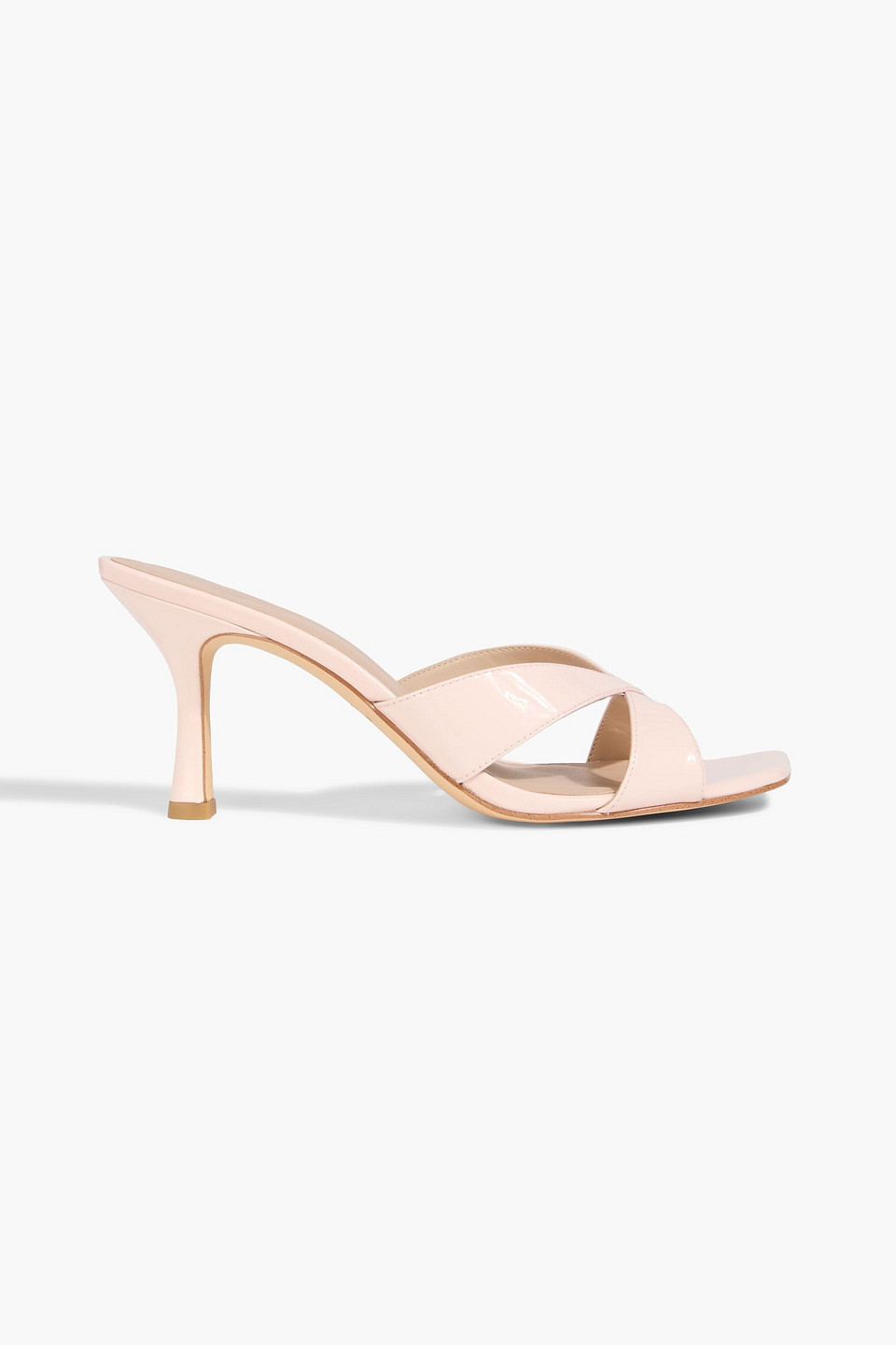 Stuart Weitzman Miami Patent-leather Mules In Pink