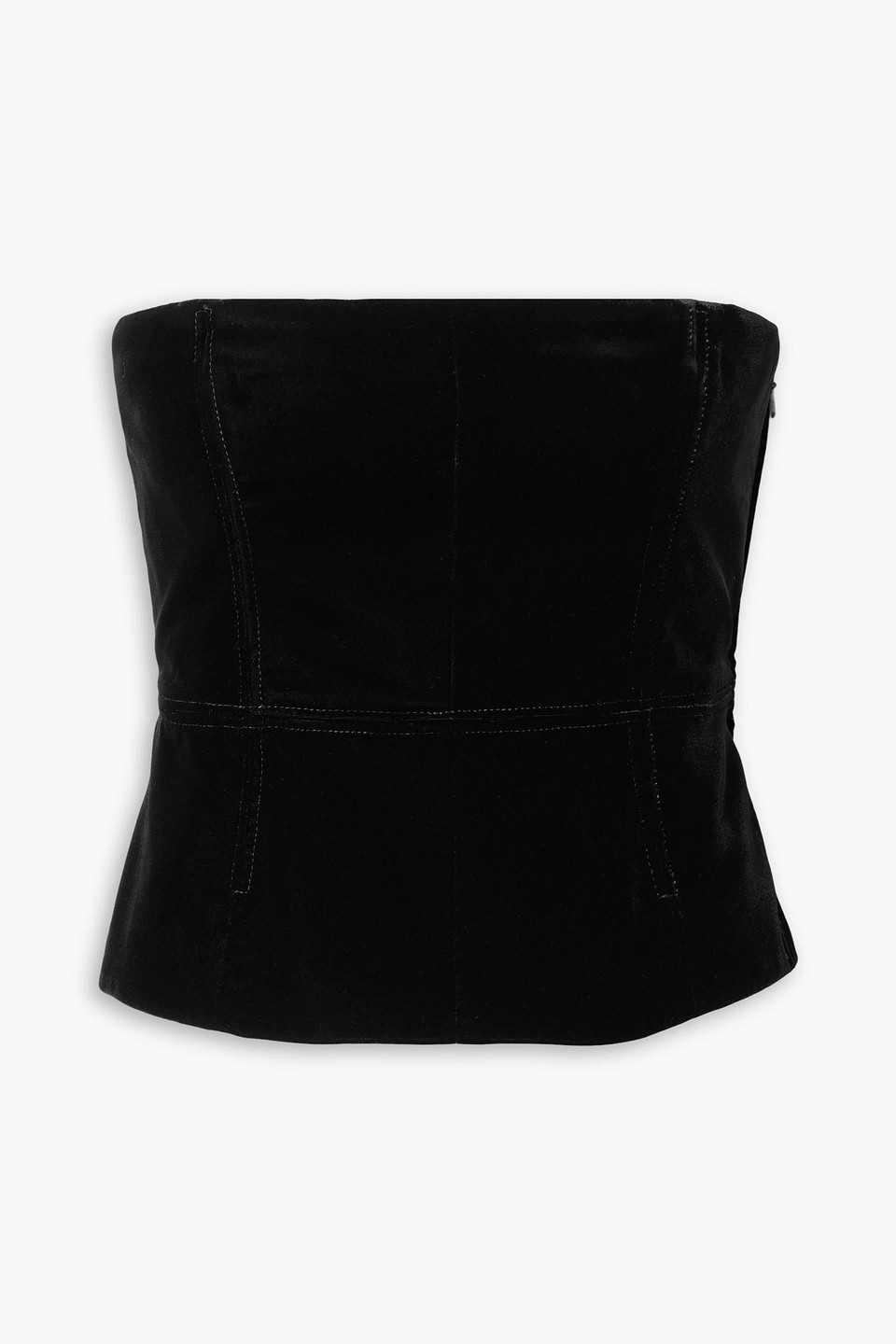 tom ford - velvet bustier top - black - it 46