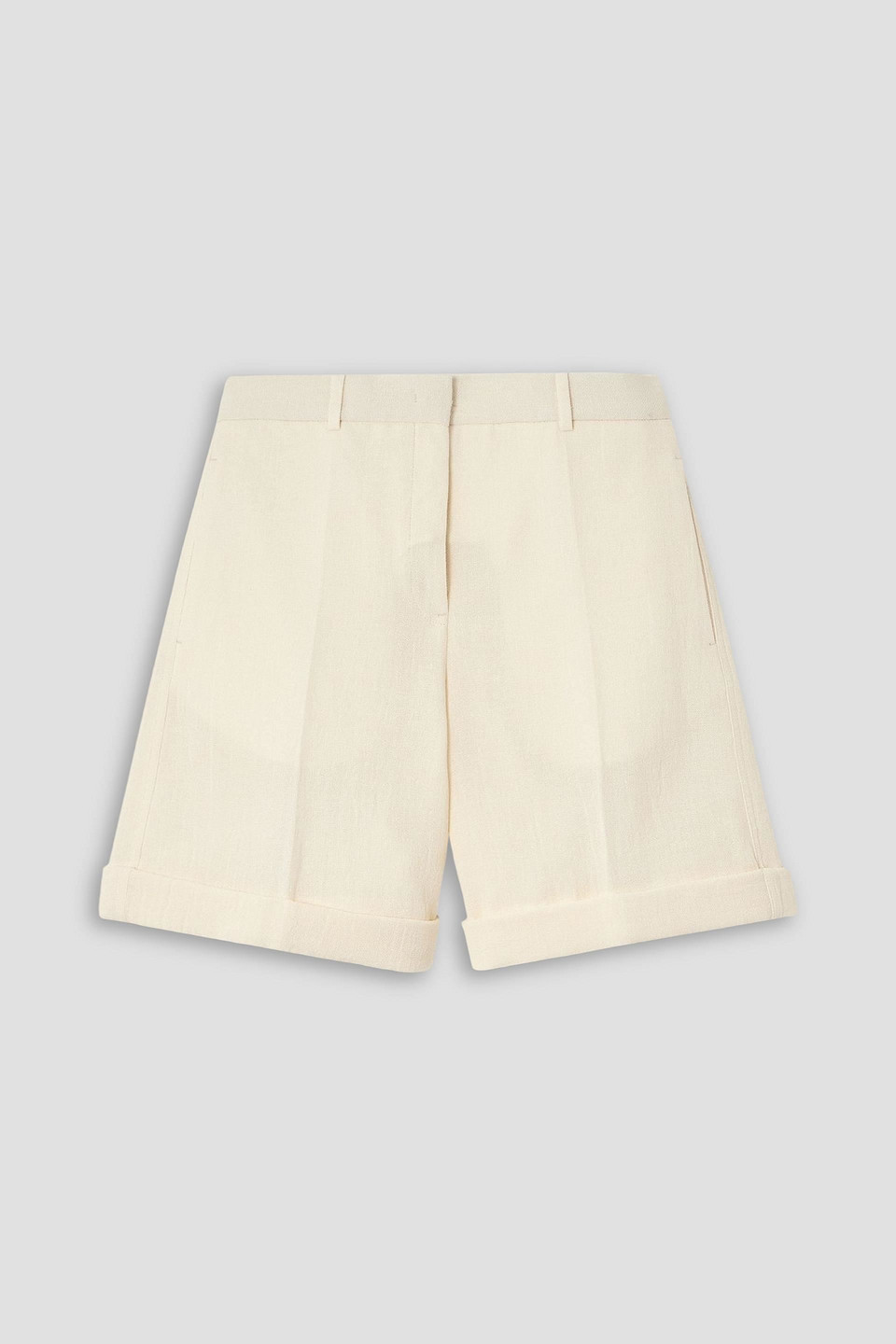 jil sander - linen shorts - white - fr 34