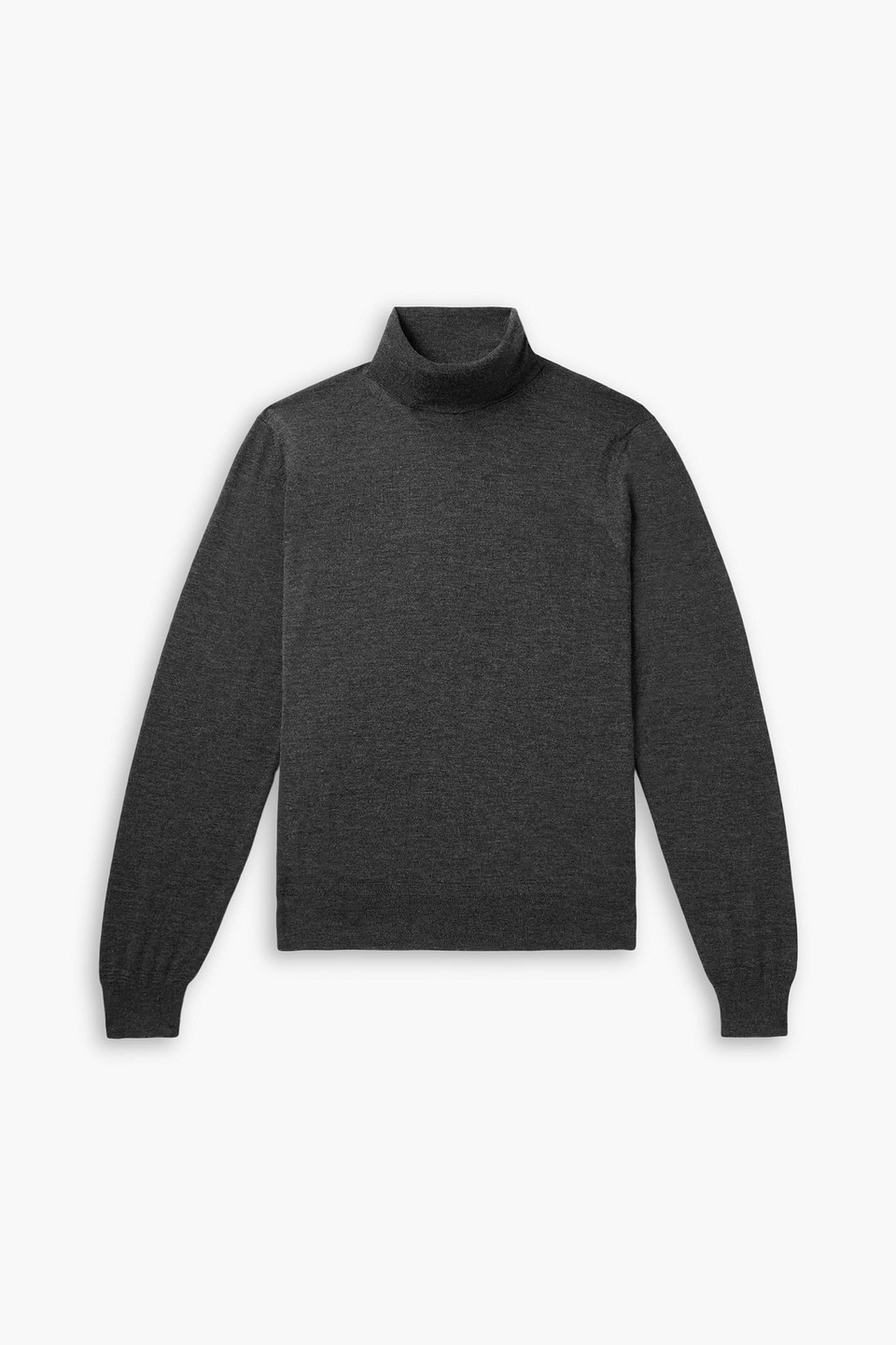tom ford - slim-fit cashmere and silk-blend turtleneck sweater - gray - it 54