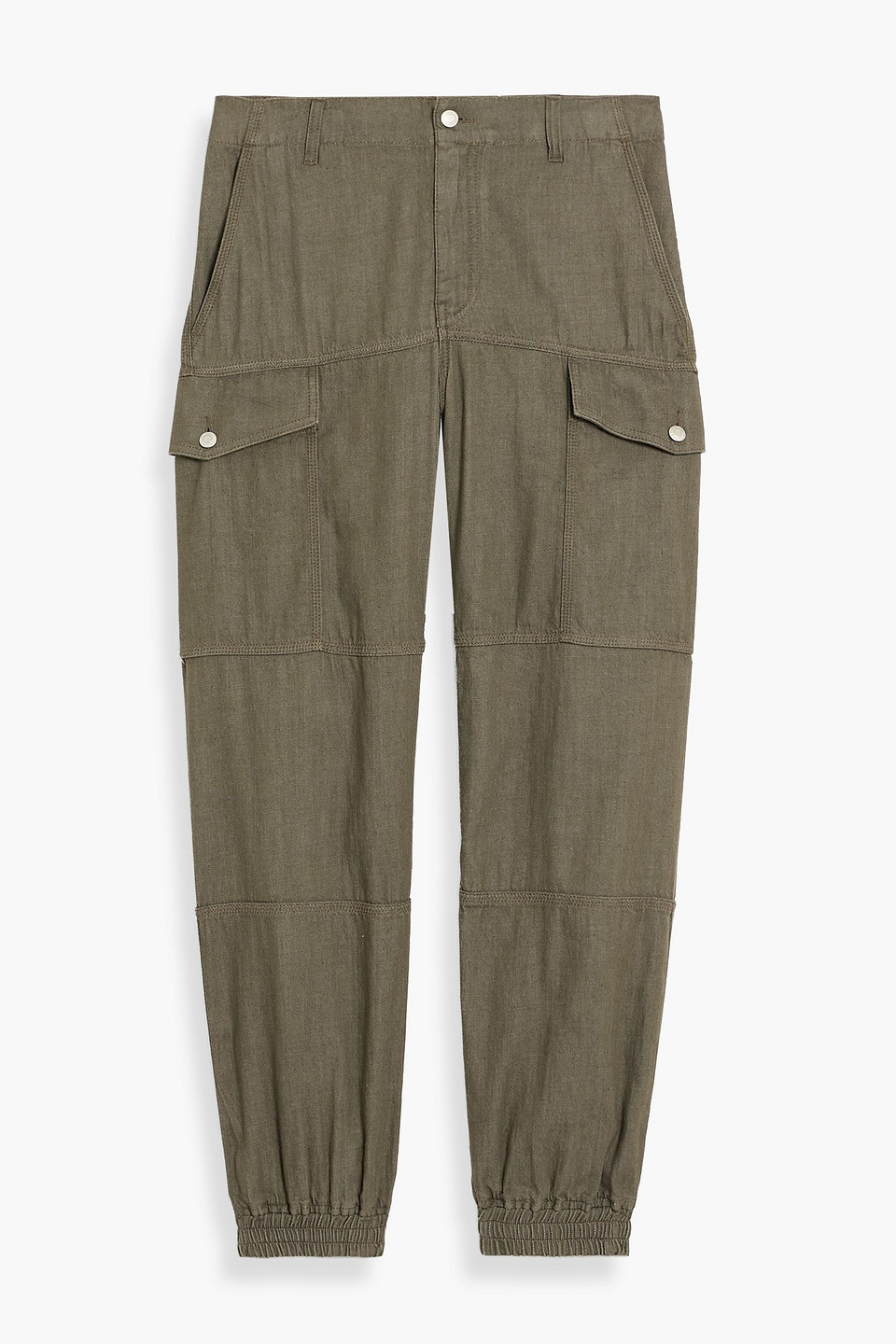 Alexander Mcqueen Tapered Twill Cargo Pants In Army Green