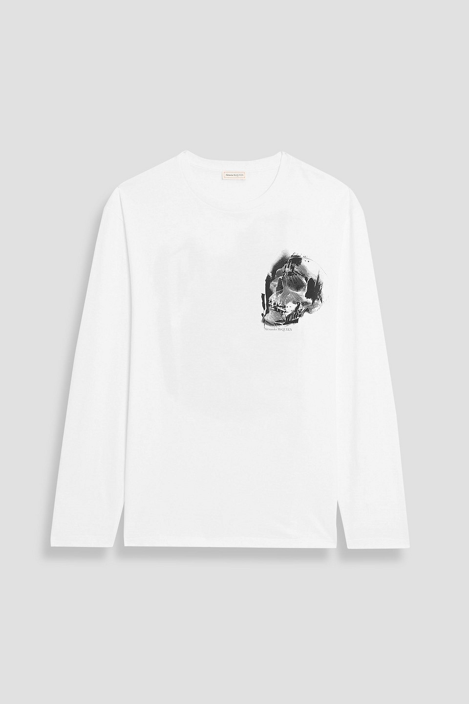 mcqueen - printed cotton-jersey t-shirt - white - s