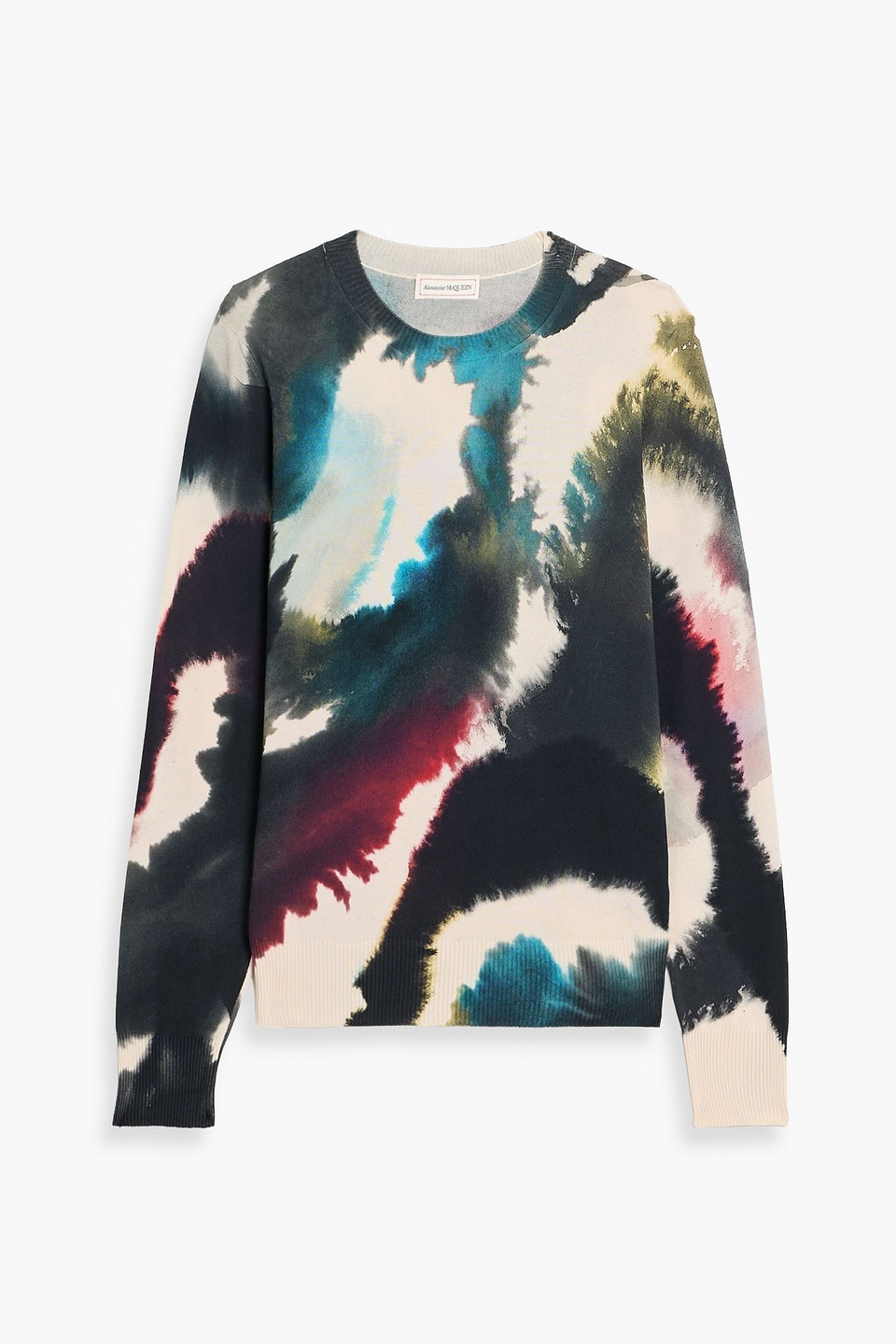 mcqueen - tie-dyed cotton sweater - multicolor - m