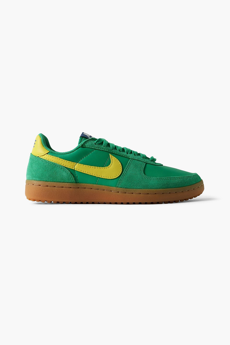 nike - field general leather and suede sneakers - green - w 6.5 / m 5