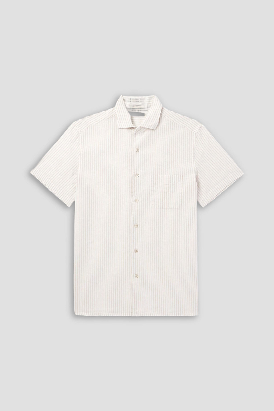 boglioli - striped linen and cotton-blend shirt - white - eu 43