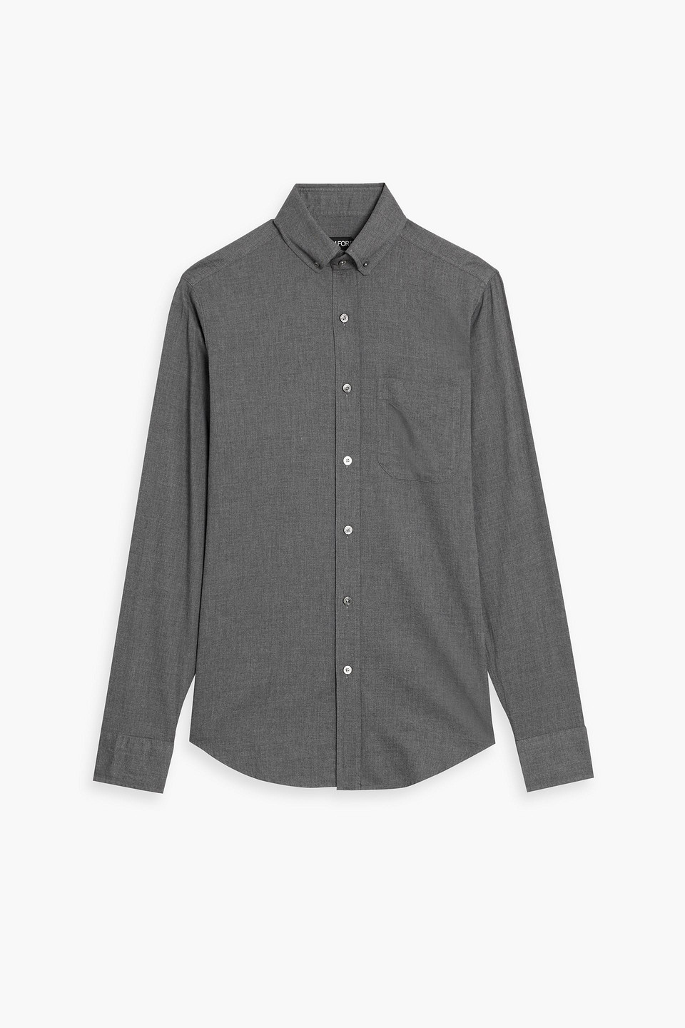 tom ford - cotton-blend shirt - gray - eu 38
