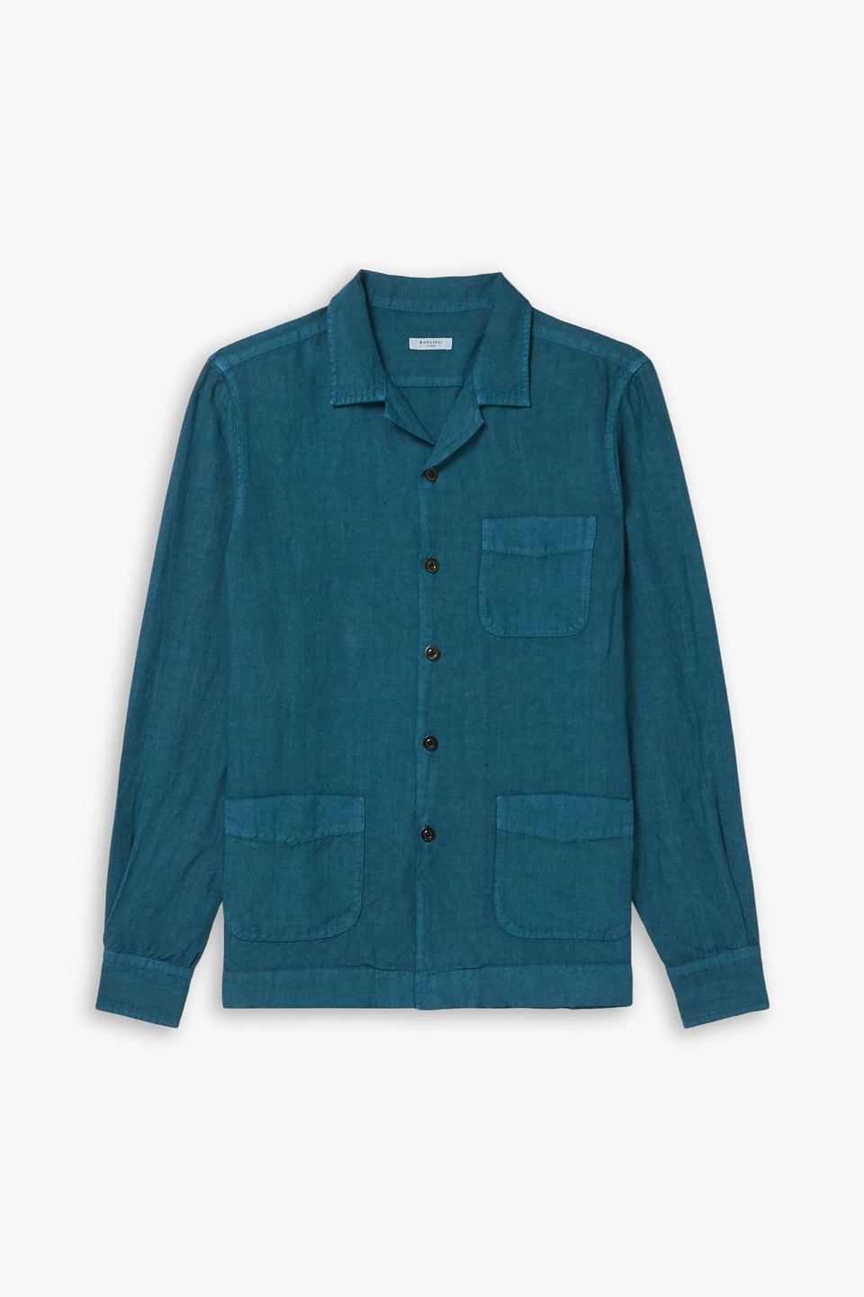 boglioli - linen shirt - blue - s