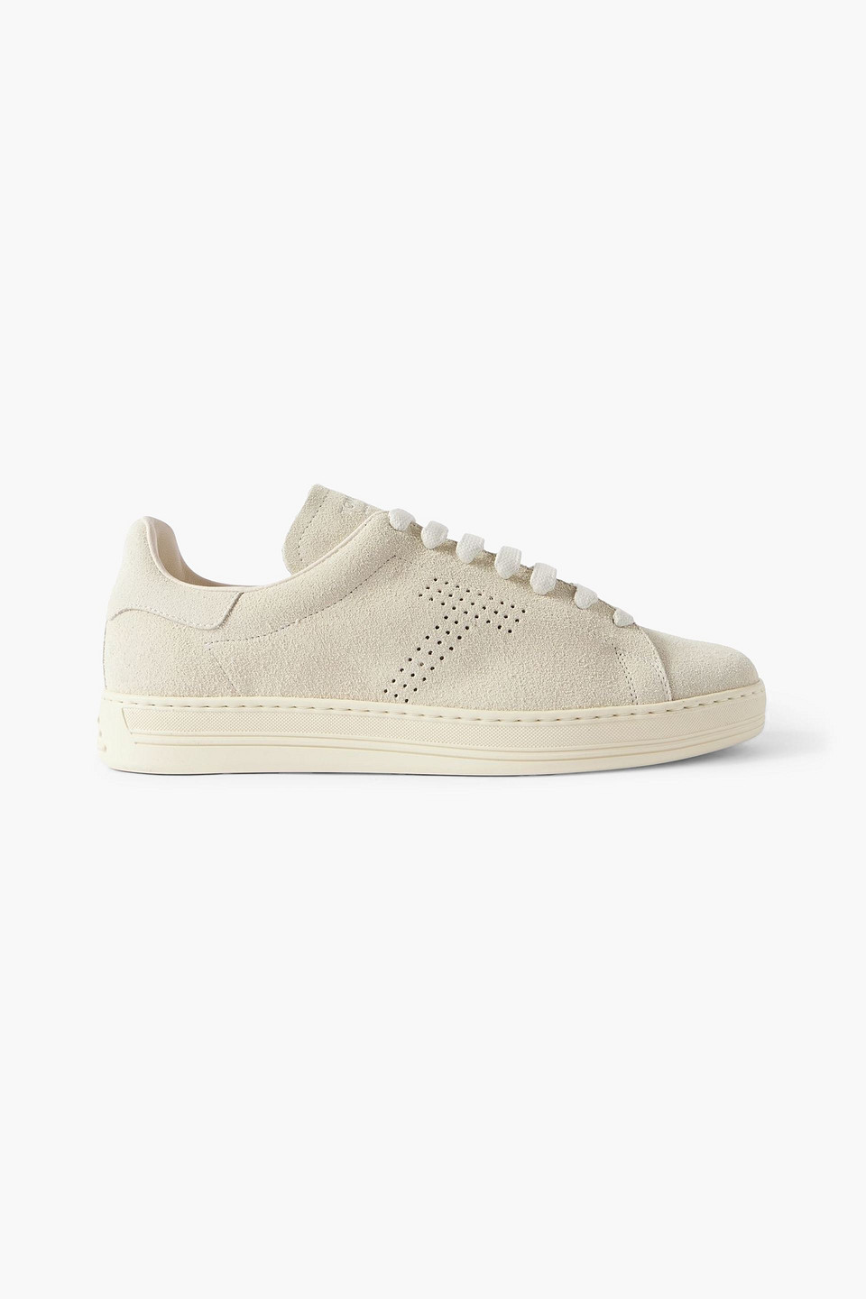 tom ford - warwick perforated suede sneakers - neutral - uk 6
