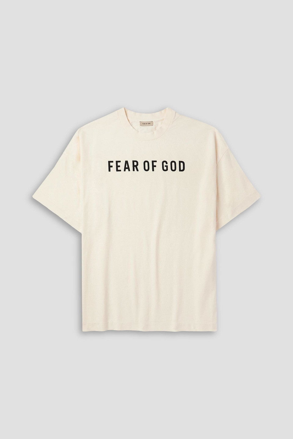 fear of god - oversized logo-print cotton-jersey t-shirt - white - xxl