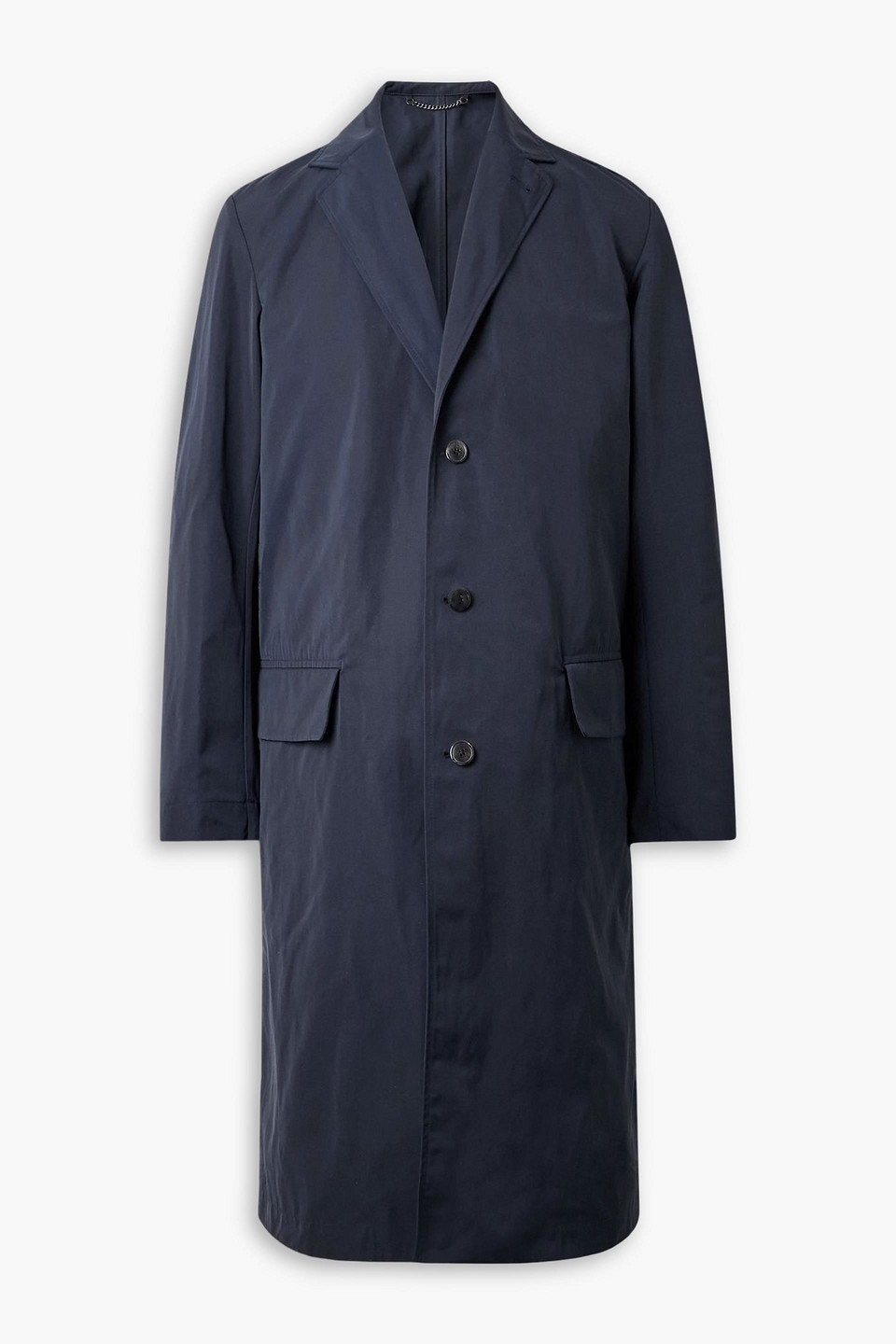 dries van noten - shell car coat - blue - s