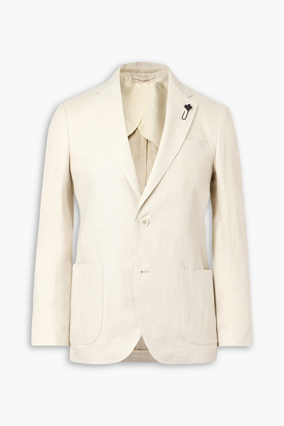 lardini - linen-twill suit jacket - neutral - it 54