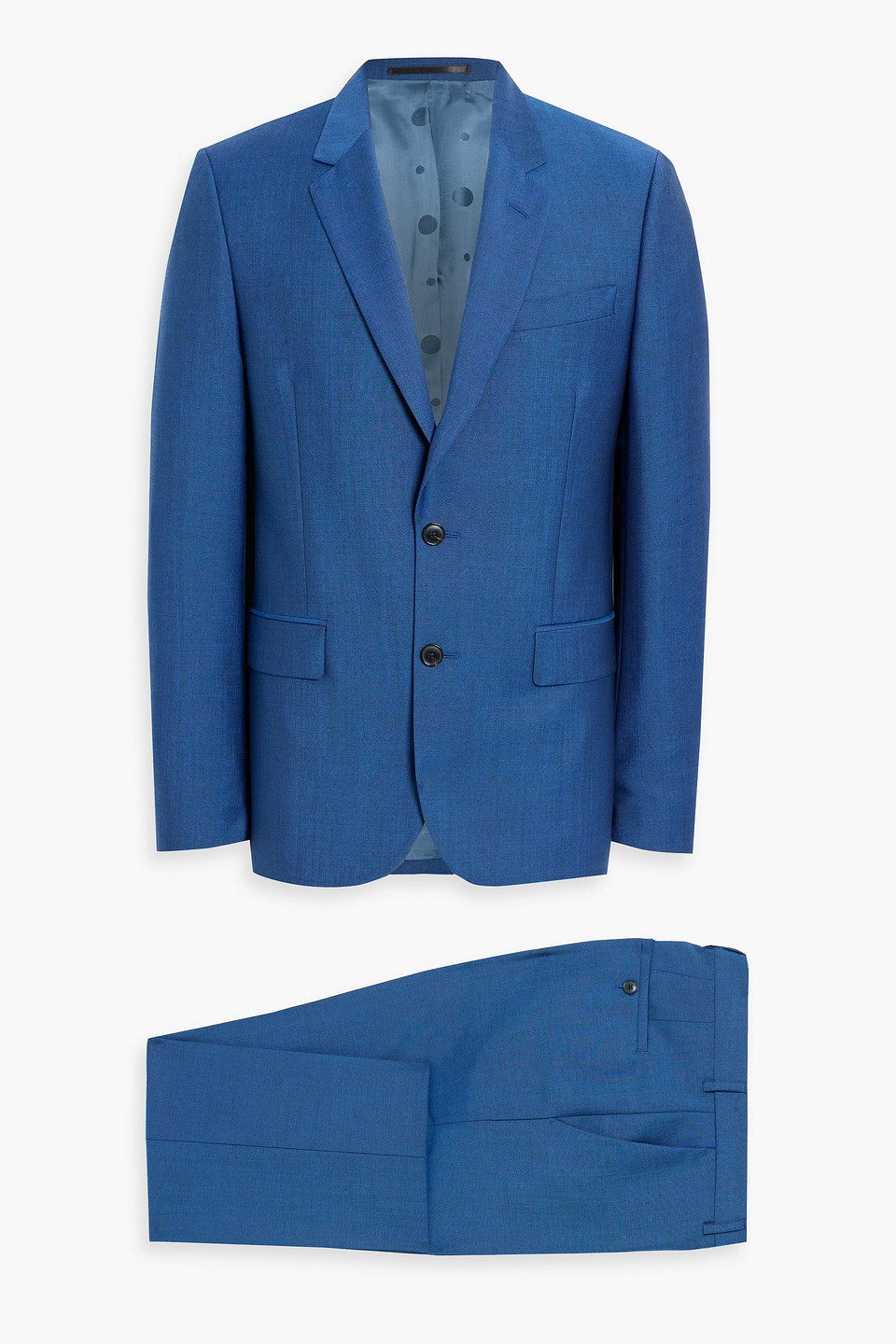 paul smith - wool and mohair-blend suit - blue - us 38