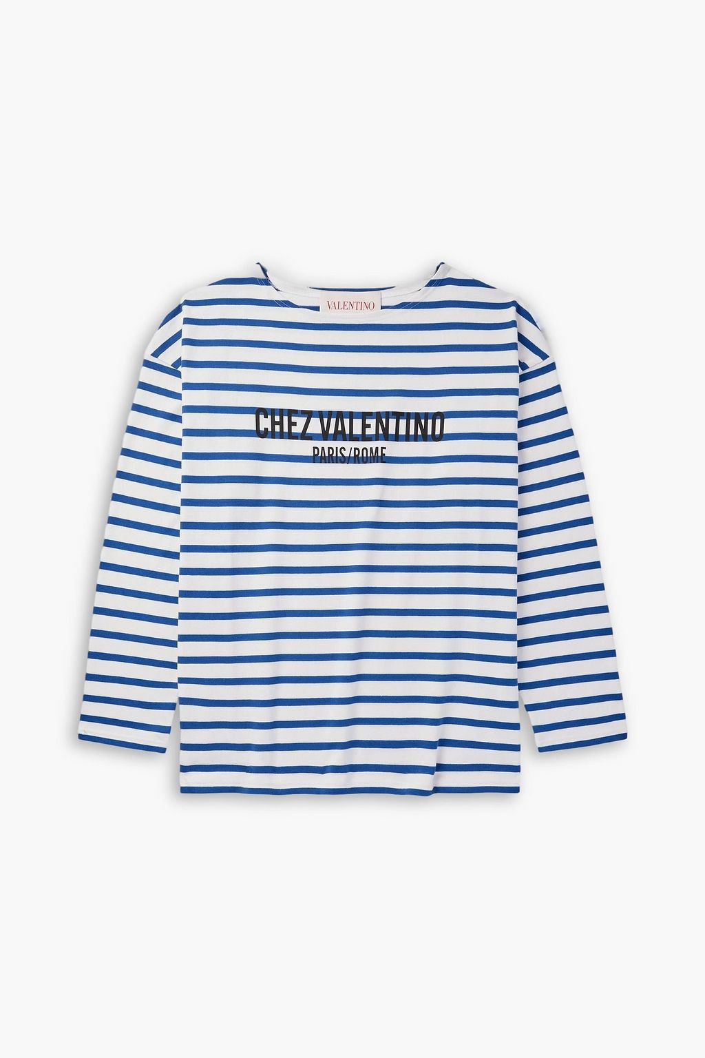 VALENTINO GARAVANI Logo-print striped cotton-jersey T-shirt | THE