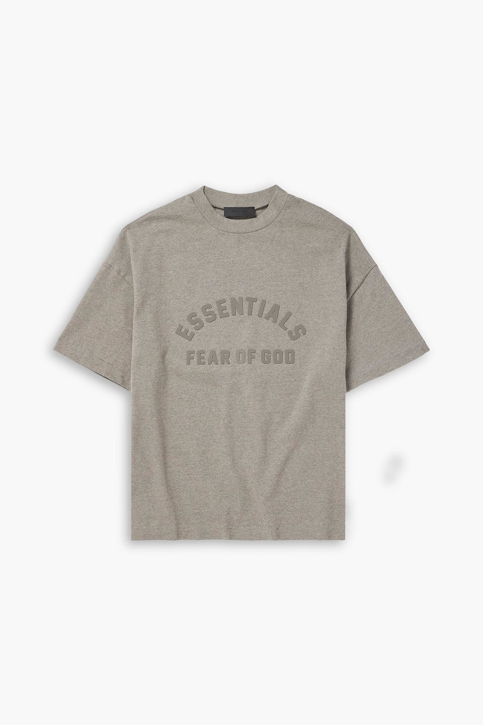 fear of god essentials - oversized logo-appliquéd cotton-jersey t-shirt - neutral - s