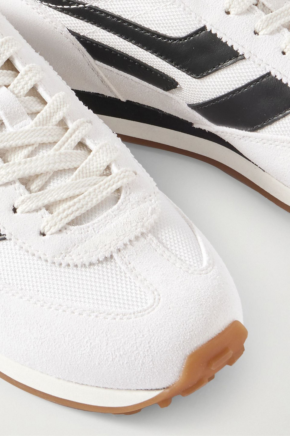 Tom Ford Low-profile White Sneakers With Black Leather Accents