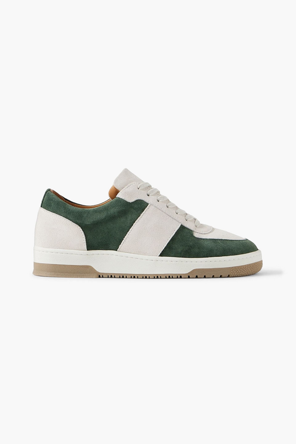 mr p. - atticus two-tone suede sneakers - green - uk 7