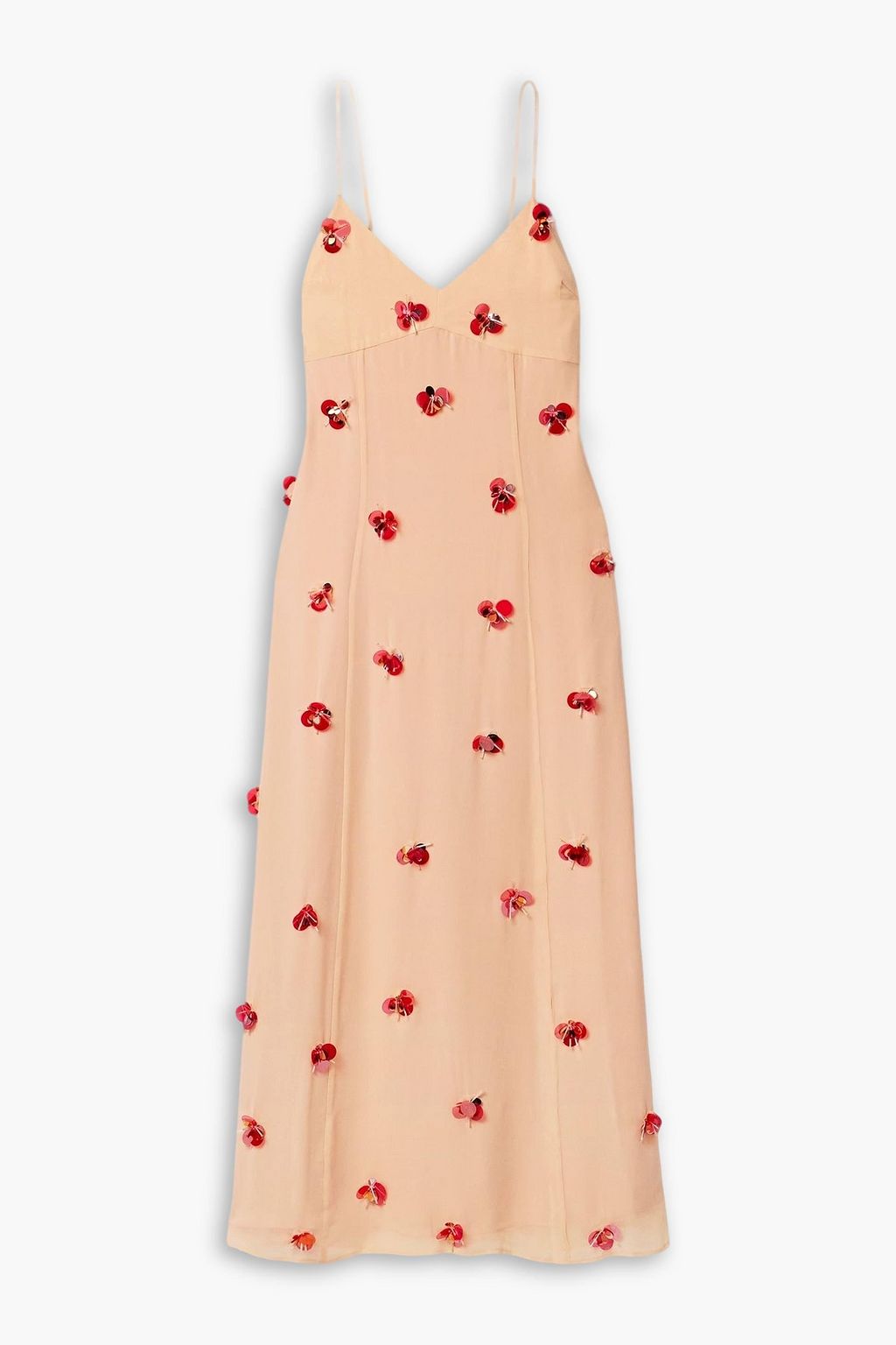 ulla johnson eve embellished silk midi dress Eve Silk Georgette Midi Dress