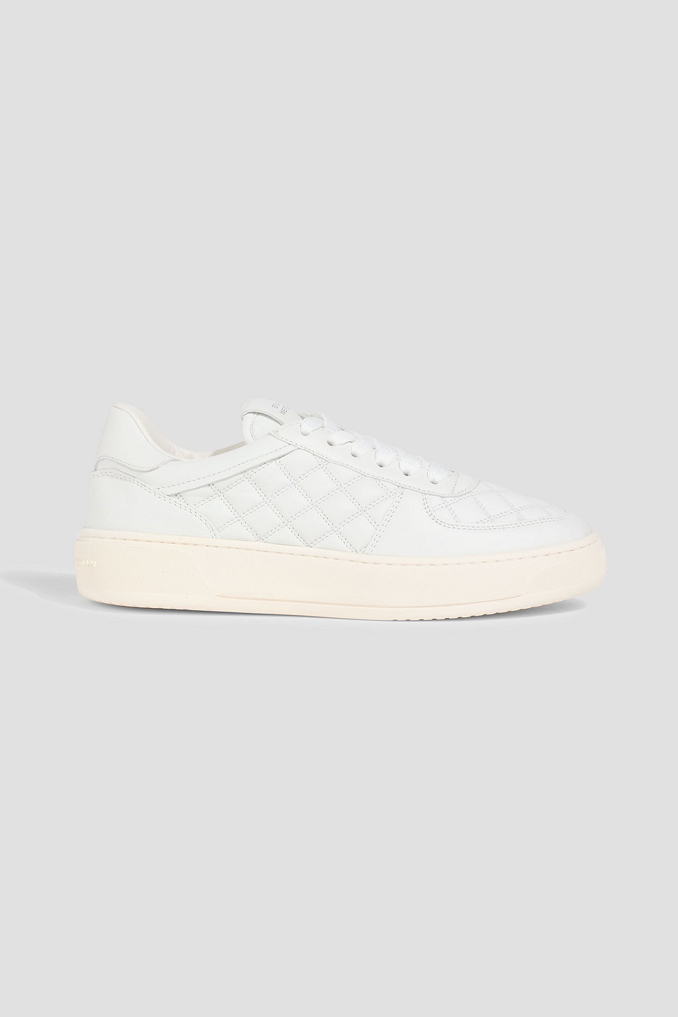 stuart weitzman - courtside quilted leather sneakers - white - us 6